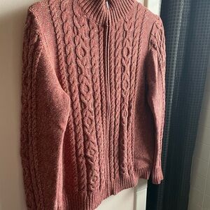Talbots Cable Knit zip up Sweater